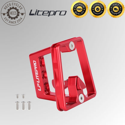 Litepro Aluminum Alloy Front Carrier Bracket 3-Hole Mount Adapter for Brompton Dahon Fnhon Folding Foldable Bikes