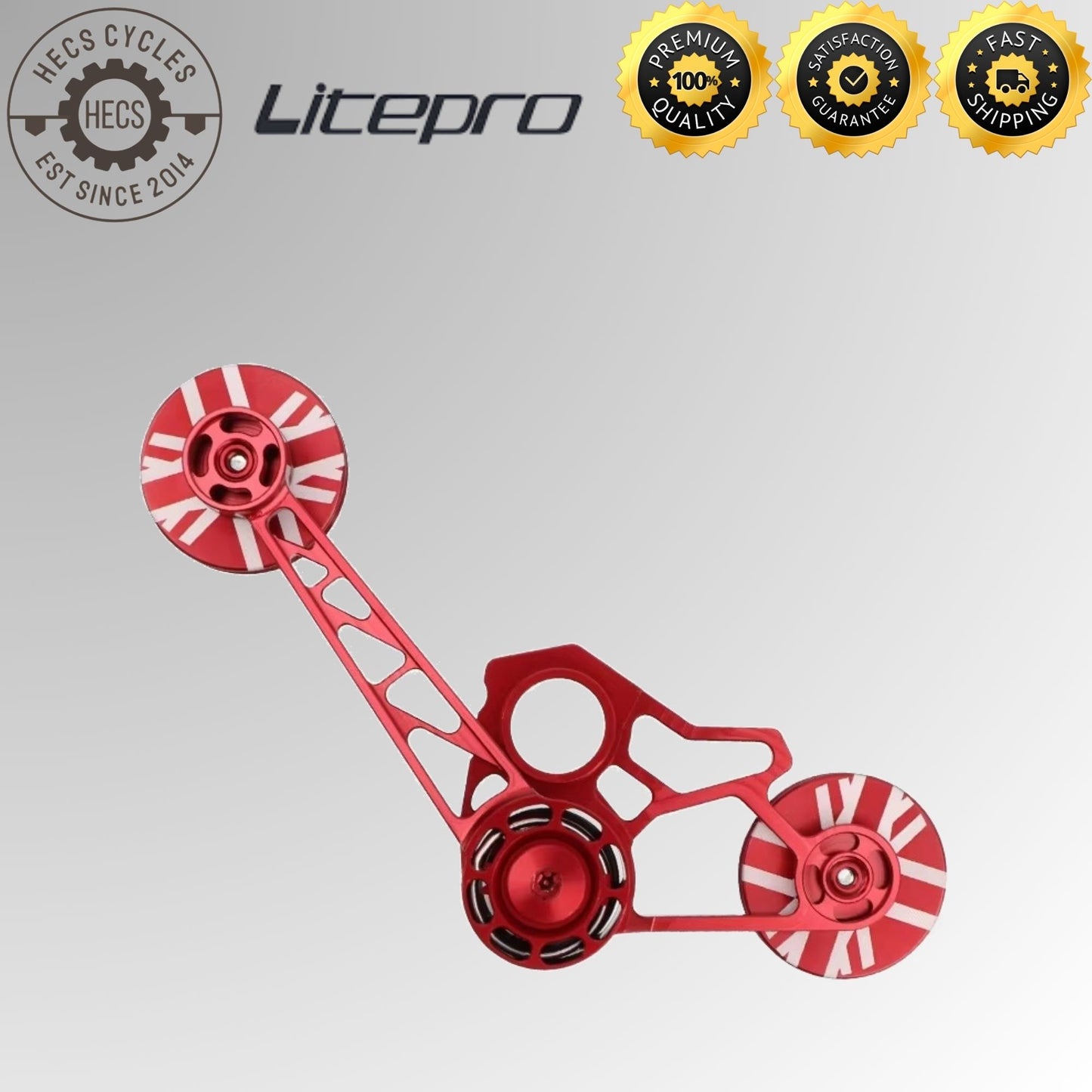 Litepro Brompton Chain Tensioner CNC Aluminium Rear Derailleur Adapter 2–3-6 Speed Bicycle Foldable Bike