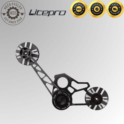 Litepro Brompton Chain Tensioner CNC Aluminium Rear Derailleur Adapter 2–3-6 Speed Bicycle Foldable Bike
