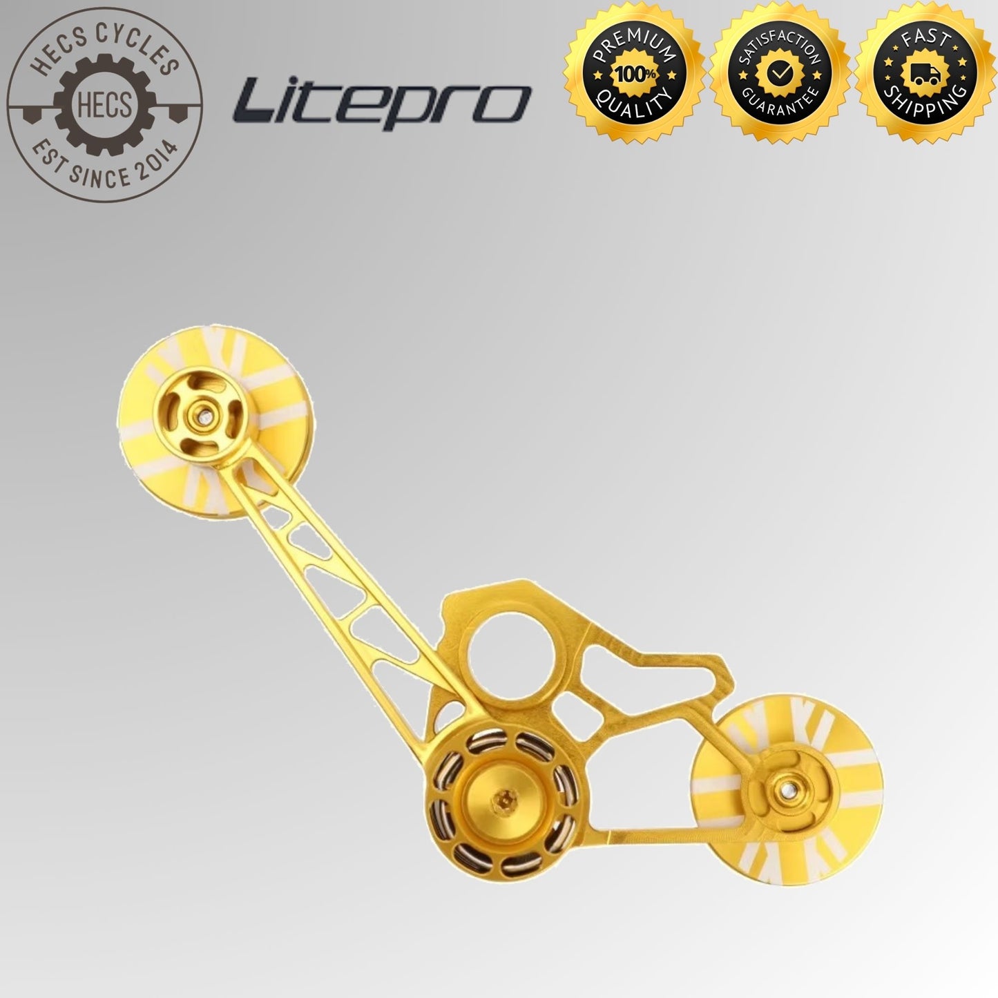 Litepro Brompton Chain Tensioner CNC Aluminium Rear Derailleur Adapter 2–3-6 Speed Bicycle Foldable Bike