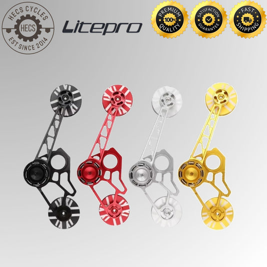 Litepro Brompton Chain Tensioner CNC Aluminium Rear Derailleur Adapter 2–3-6 Speed Bicycle Foldable Bike