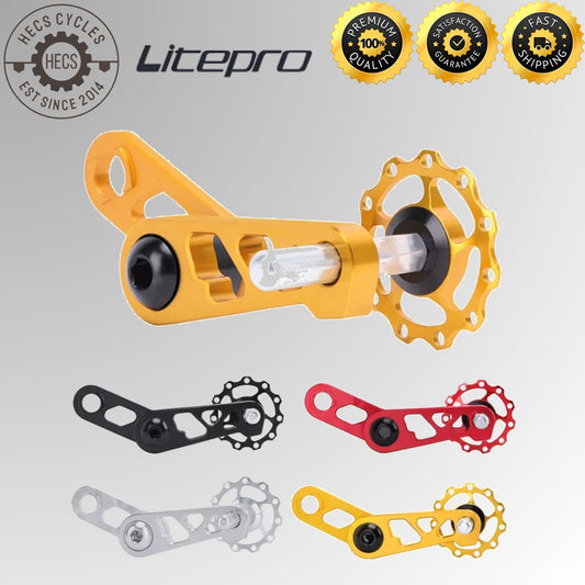 Litepro Chain Tensioner & Rear Derailleur – CNC Alloy Chain Guide Pulley for Bromptom Folding Foldable Bikes