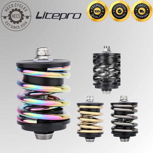 Litepro Double Spring Rear Shock Absorber Titanium Axle Suspension for Brompton Folding Foldable Bike