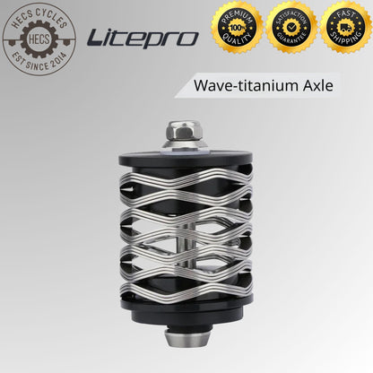 Litepro Double Spring Rear Shock Absorber Titanium Axle Suspension for Brompton Folding Foldable Bike