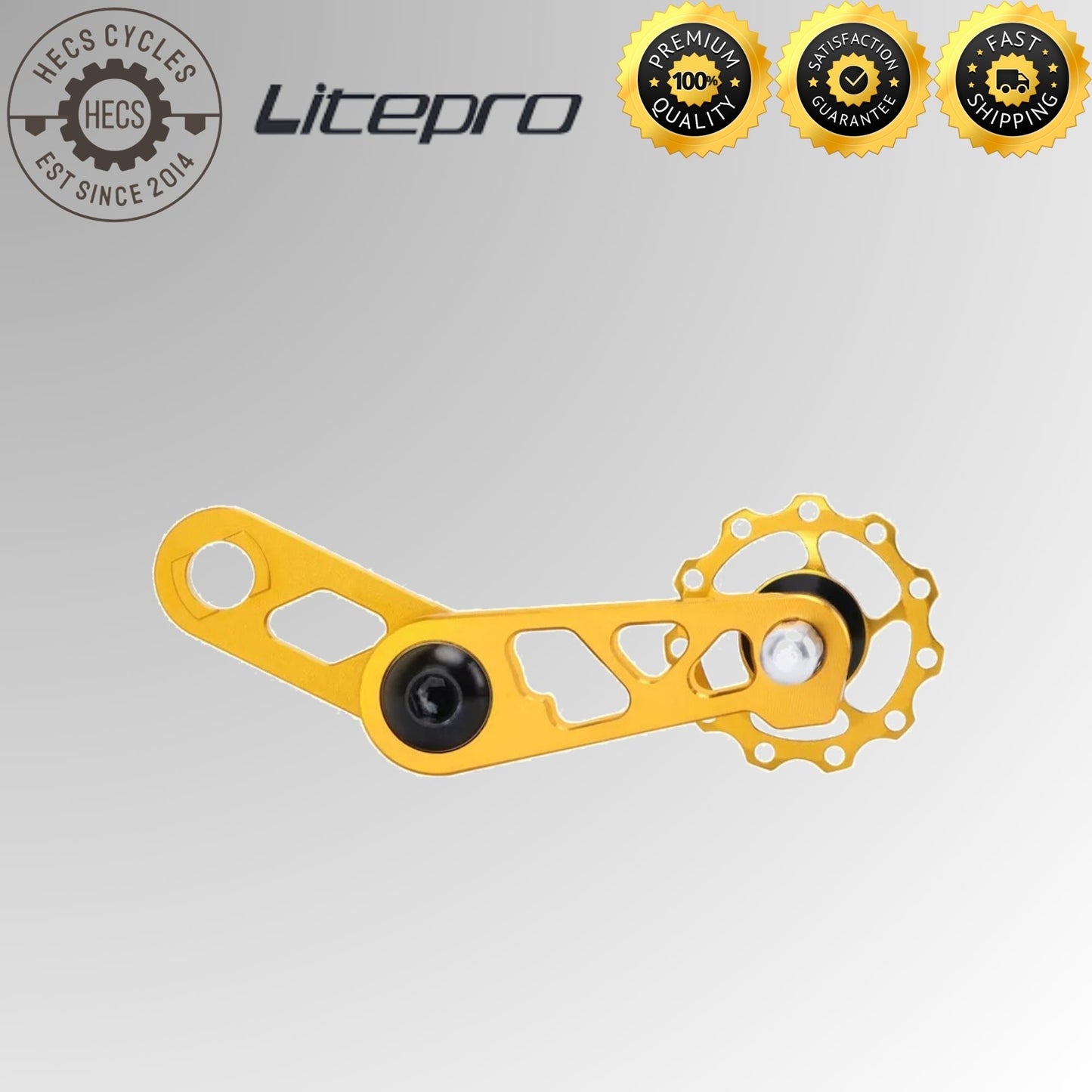 Litepro Chain Tensioner & Rear Derailleur – CNC Alloy Chain Guide Pulley for Bromptom Folding Foldable Bikes