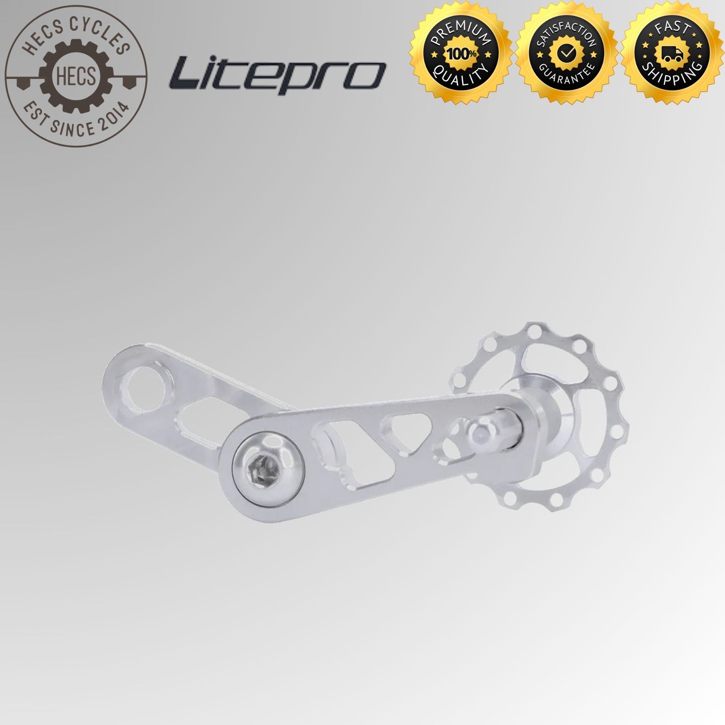 Litepro Chain Tensioner & Rear Derailleur – CNC Alloy Chain Guide Pulley for Bromptom Folding Foldable Bikes