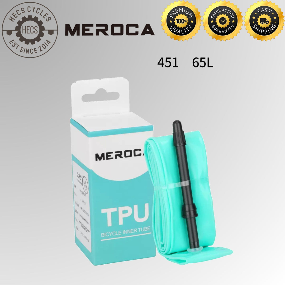 MEROCA Ultralight TPU Folding Bike Inner Tube 349/406/451 Presta Valve 45mm/65mm Portable Bicycle Tube