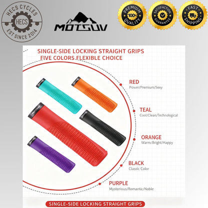 MOTSUV Bicycle Lock-On Bike Grips Ergonomic Anti-Slip Shock-Absorbing Handlebar Grips