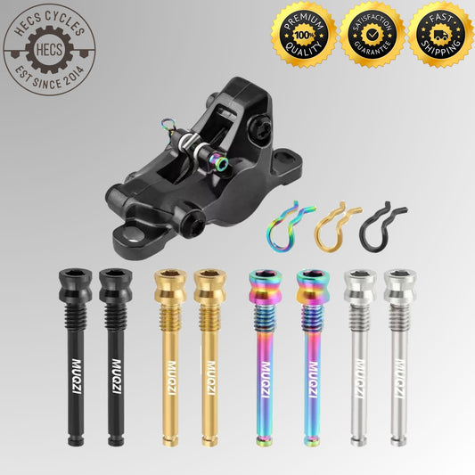 MUQZI Bicycle Hydraulic Disc Brake Pad Bolts M4 Titanium Alloy Fixing Pin Inserts Caliper