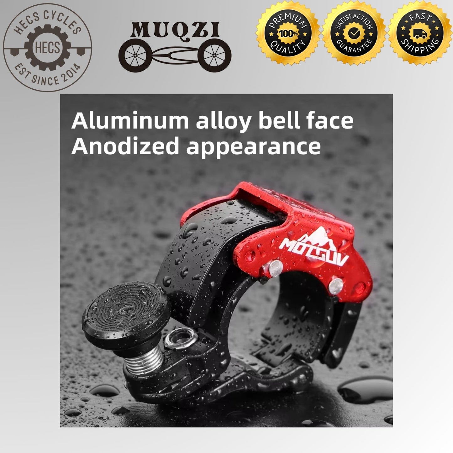 MOTSUV Mini Bicycle Bell Anti Theft Alarm Horn Loud Crisp Sound Aluminum Alloy Bike Bell for MTB Road Bicycle
