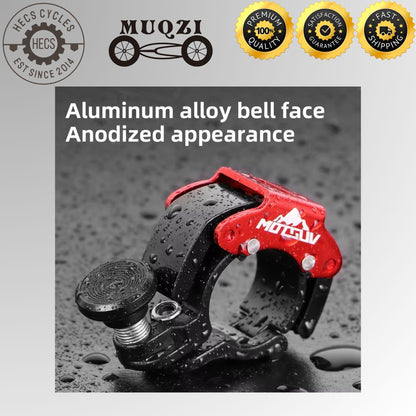 MOTSUV Mini Bicycle Bell Anti Theft Alarm Horn Loud Crisp Sound Aluminum Alloy Bike Bell for MTB Road Bicycle