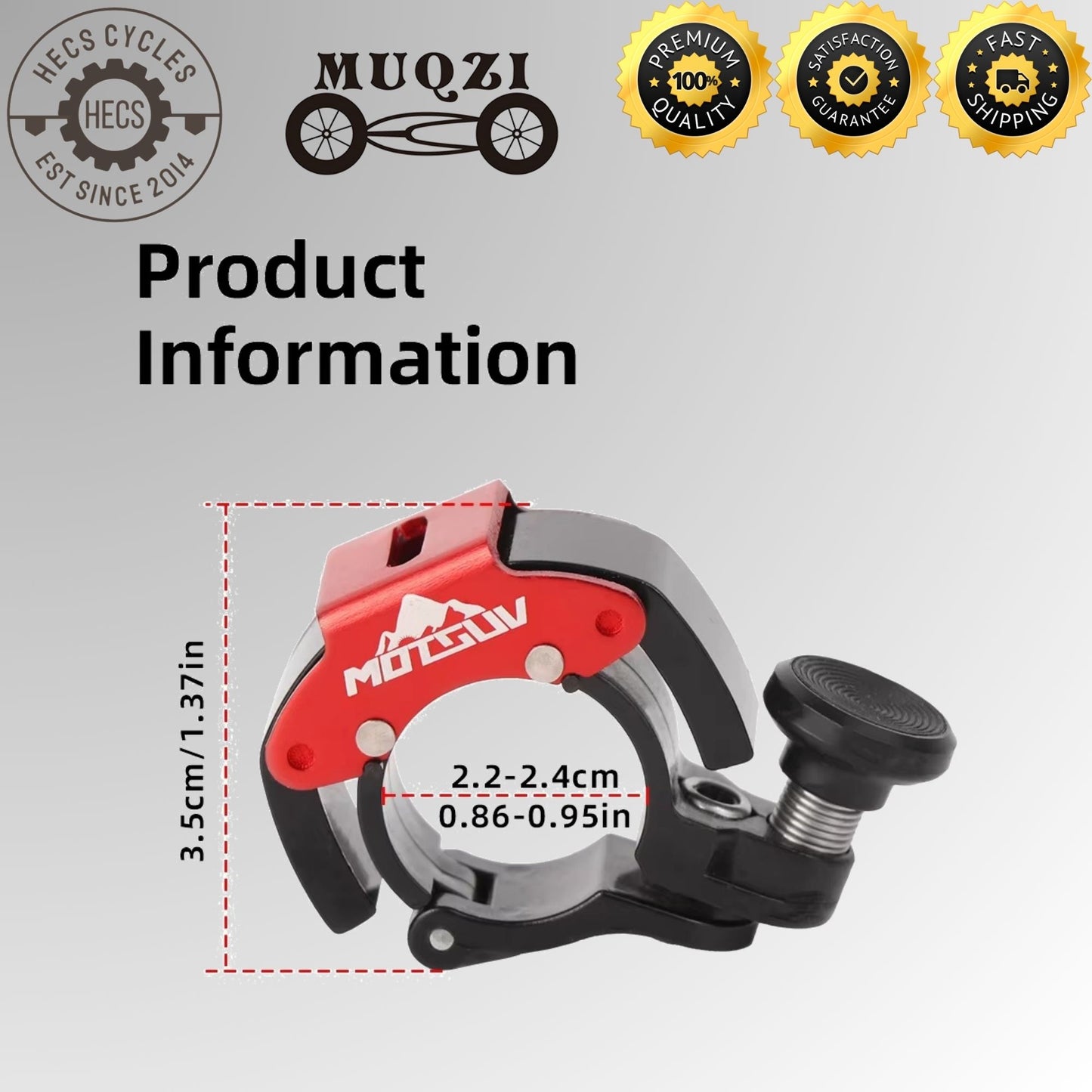 MOTSUV Mini Bicycle Bell Anti Theft Alarm Horn Loud Crisp Sound Aluminum Alloy Bike Bell for MTB Road Bicycle