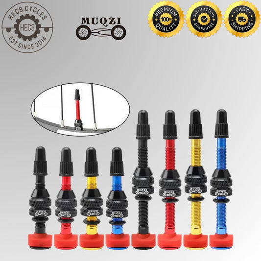 MUQZI Presta Tubeless Valve Set 40mm 60mm Aluminium for MTB and Road Bikes