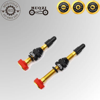 MUQZI Presta Tubeless Valve Set 40mm 60mm Aluminium for MTB and Road Bikes