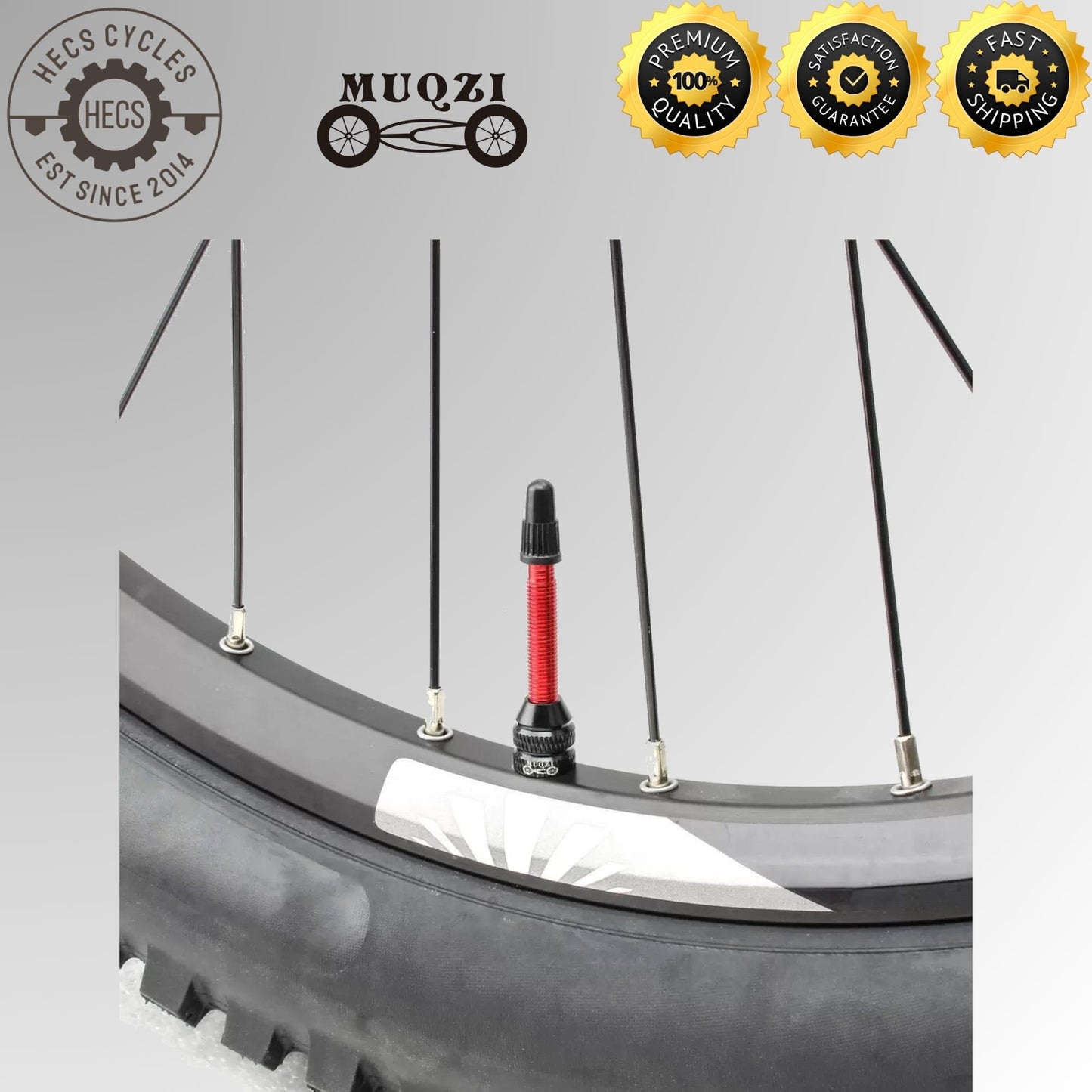 MUQZI Presta Tubeless Valve Set 40mm 60mm Aluminium for MTB and Road Bikes