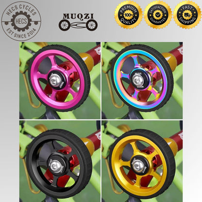MUQZI Aluminium Alloy Easy Wheels Roller Set for Brompton Folding Bikes