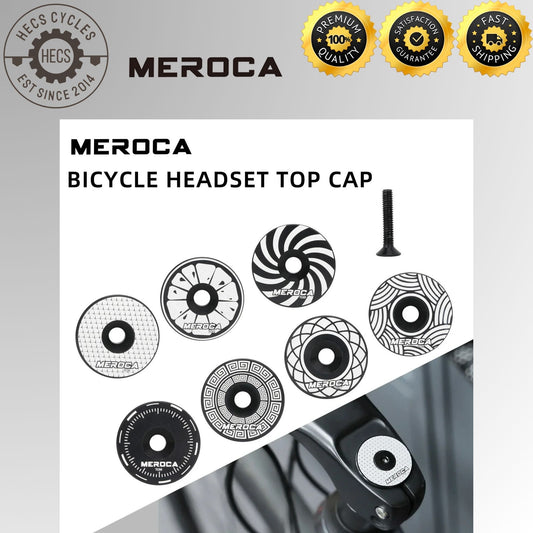 Meroca Aluminum Bicycle Stem Headset Top Cap 28.6mm 1 1/8" Steerer Fork Tube Headset Cap Cover