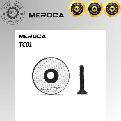 Meroca Aluminum Bicycle Stem Headset Top Cap 28.6mm 1 1/8" Steerer Fork Tube Headset Cap Cover