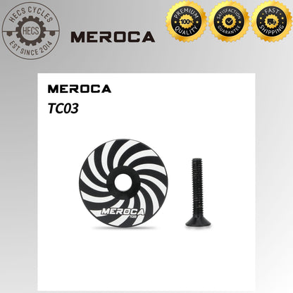 Meroca Aluminum Bicycle Stem Headset Top Cap 28.6mm 1 1/8" Steerer Fork Tube Headset Cap Cover