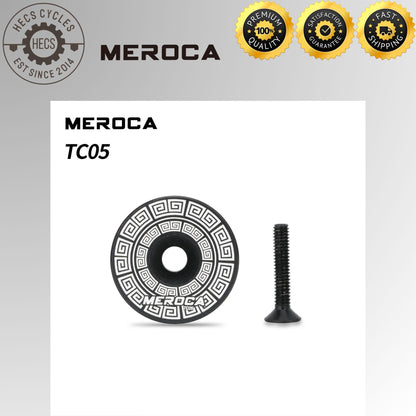 Meroca Aluminum Bicycle Stem Headset Top Cap 28.6mm 1 1/8" Steerer Fork Tube Headset Cap Cover
