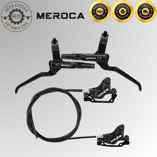 Meroca M4S 4-Piston Hydraulic Disc Brake Set Split Type Oil Hose Mountain Bike Hybrid Bicycle Front 850mm Rear 1600mm