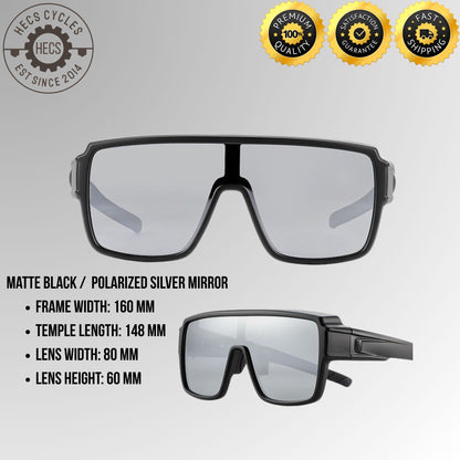 Polarized Sports Sunglasses UV400 Windproof Cycling Glasses for Running, Hiking, Driving & Outdoor Sports