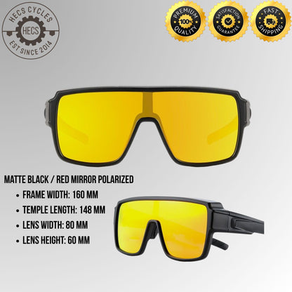Polarized Sports Sunglasses UV400 Windproof Cycling Glasses for Running, Hiking, Driving & Outdoor Sports