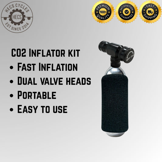 Portable Mini Fast CO2 Inflator for Bike Tires Aluminum Alloy Pump Kit