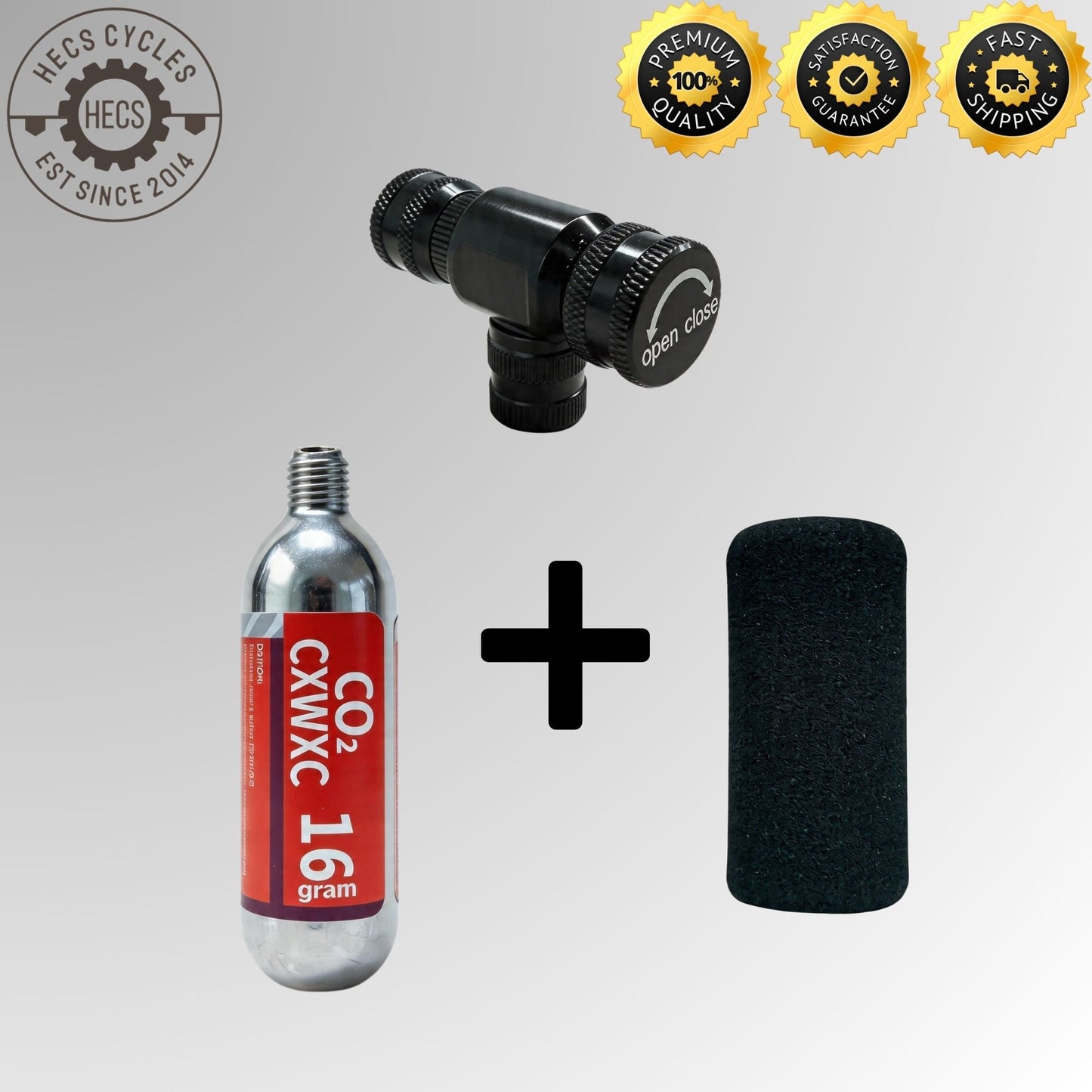 Portable Mini Fast CO2 Inflator for Bike Tires Aluminum Alloy Pump Kit