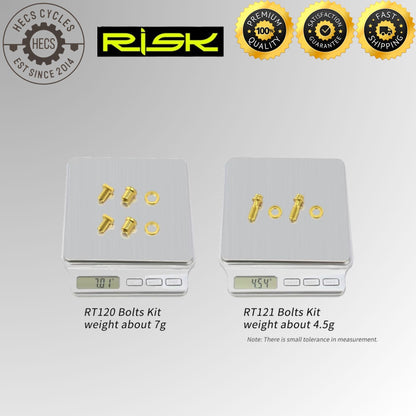 RISK Titanium Shifter Clamp Bolt Set Bicycle Gear Lever Fixing Screws for Shimano R8000 SRAM Force