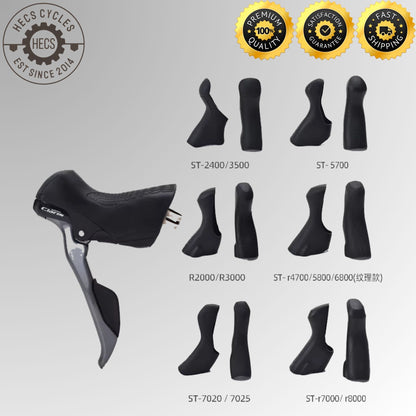 Road Bike Silicone Rubber Brake Hood Covers for Shimano ST-R2000 R3000 R7000 R8000 ST-4700 5800 6800 (1 Pair)