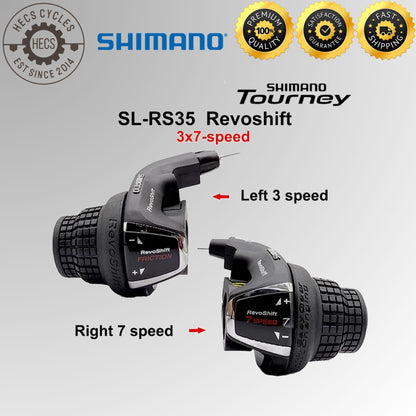 Shimano RS35 RevoShift Grip Shifter 3x6 7 Speed Bicycle Twist Lever Shifter