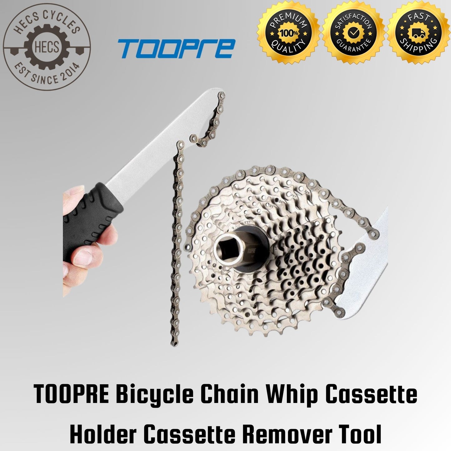 TOOPRE Bicycle Chainwhip Cassette Holder Cassette Remover Tool