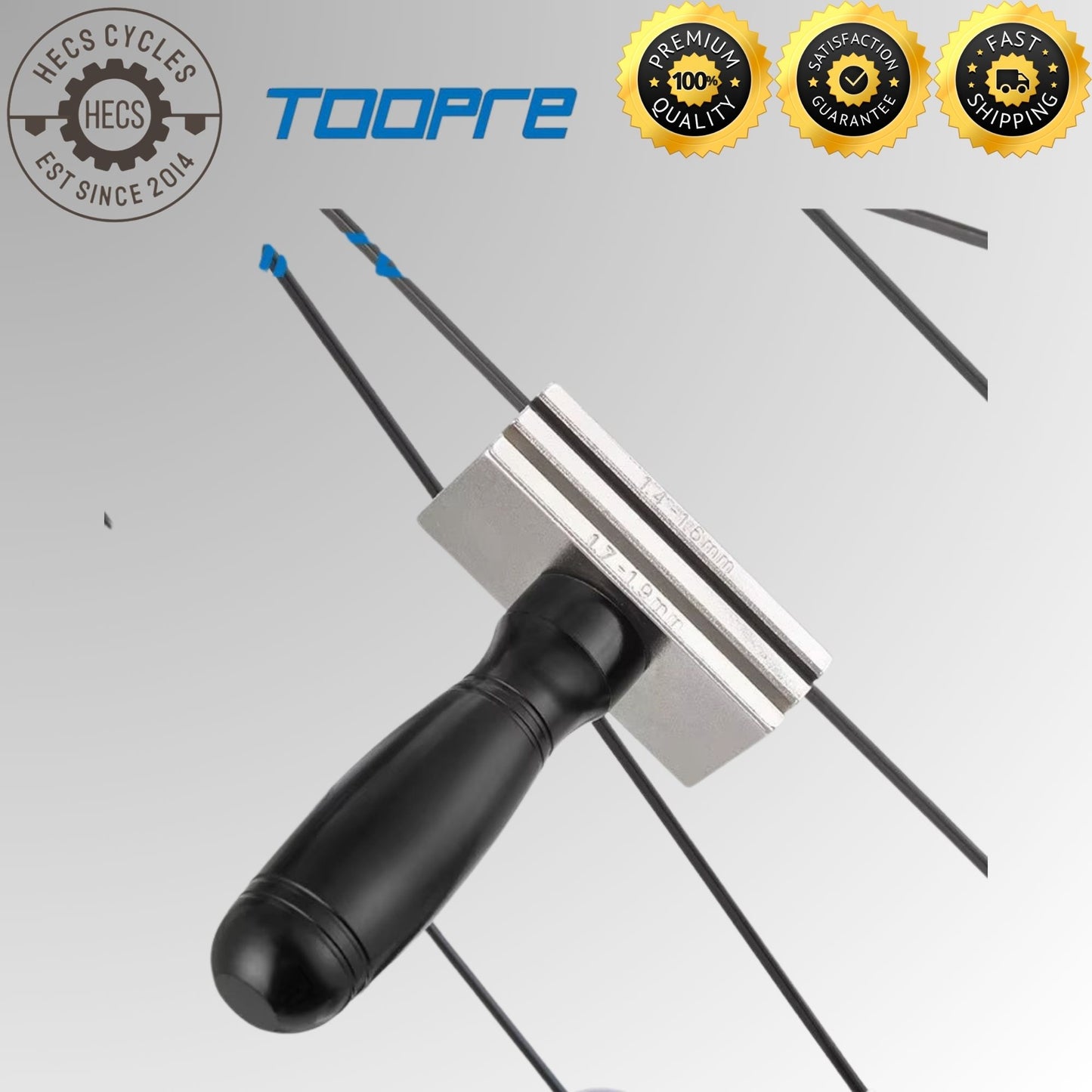 TOOPRE Bicycle Flat Spoke Wrench Road Bike Straight Pull Hub Wheel Truing Spoke Tension Adjustment Tool
