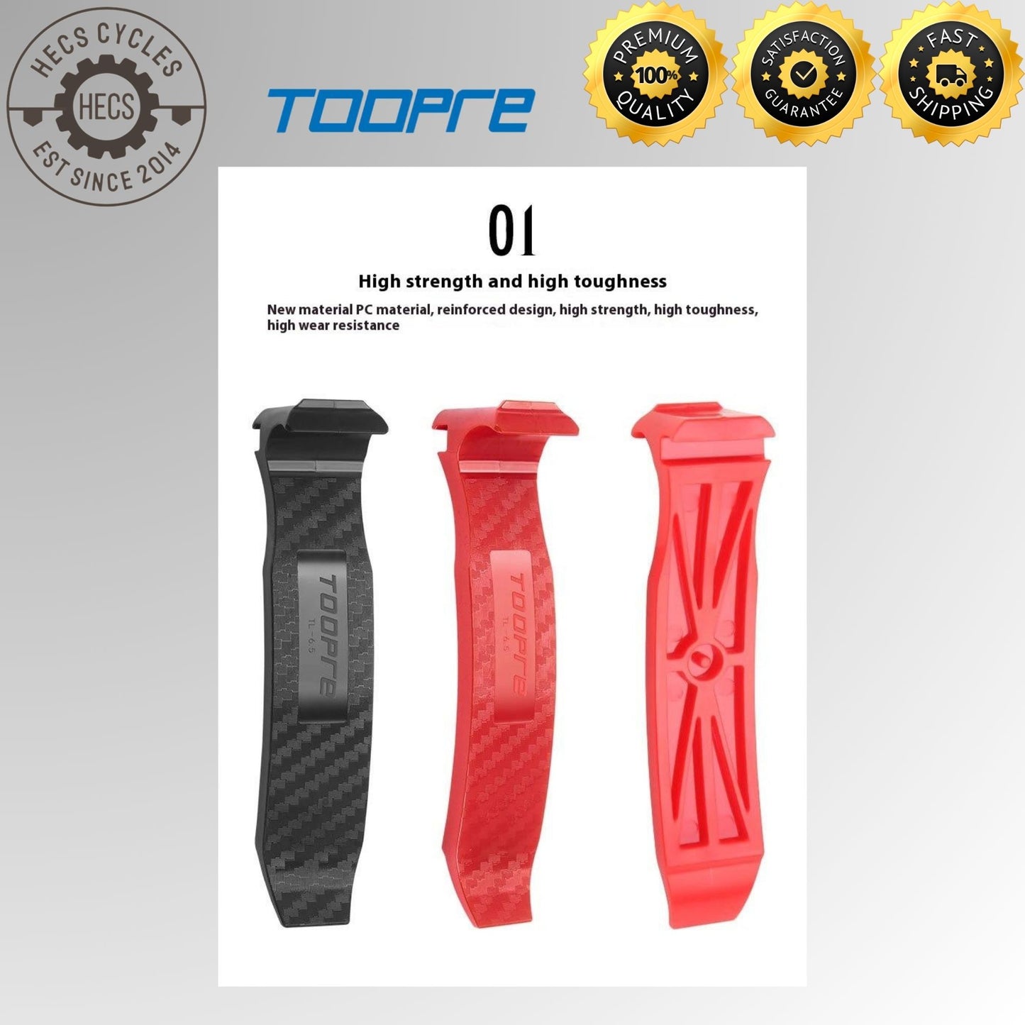 TOOPRE Bicycle Tire Lever - Multifunctional Nylon Tire Lever for Bicycles