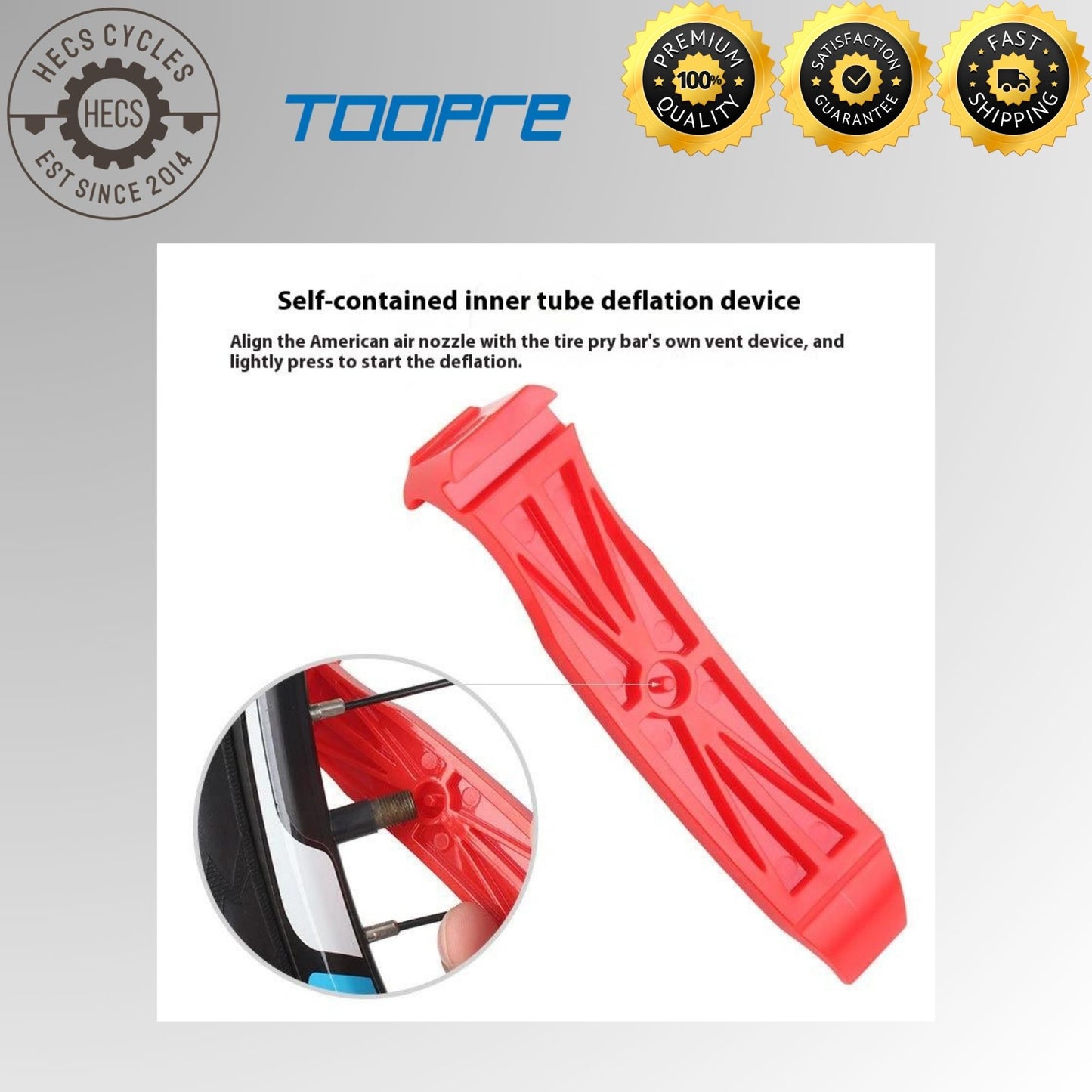 TOOPRE Bicycle Tire Lever - Multifunctional Nylon Tire Lever for Bicycles