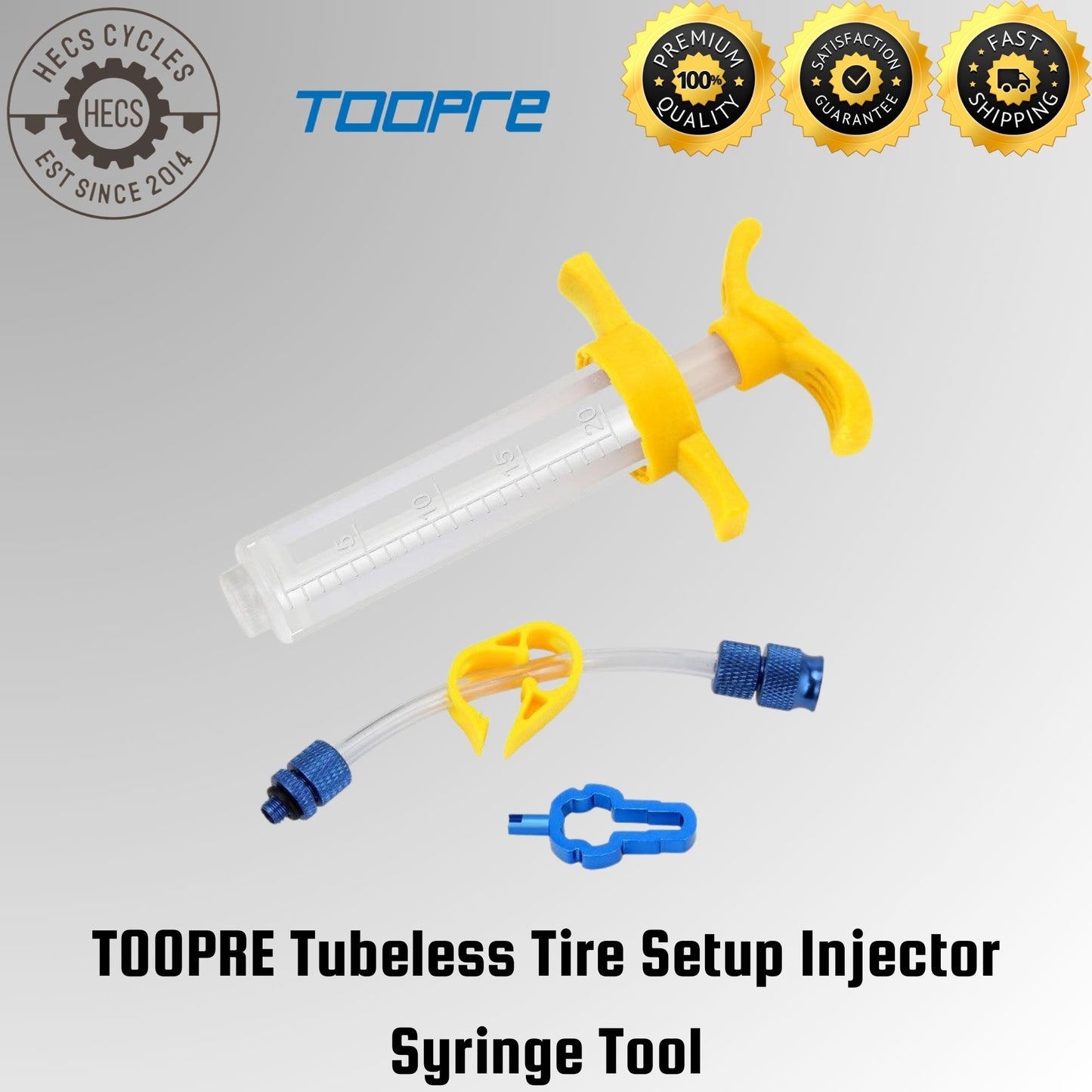 TOOPRE Tubeless Tire Setup Injector Syringe Tool
