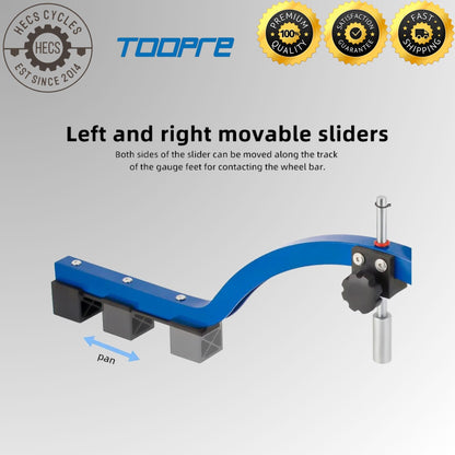 TOOPRE Wheel Truing and Centre Gauge Dish Tool for 12"–29" Bicycle Rims Wheels