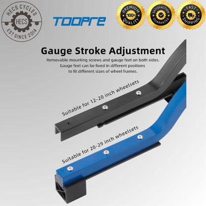 TOOPRE Wheel Truing and Centre Gauge Dish Tool for 12"–29" Bicycle Rims Wheels