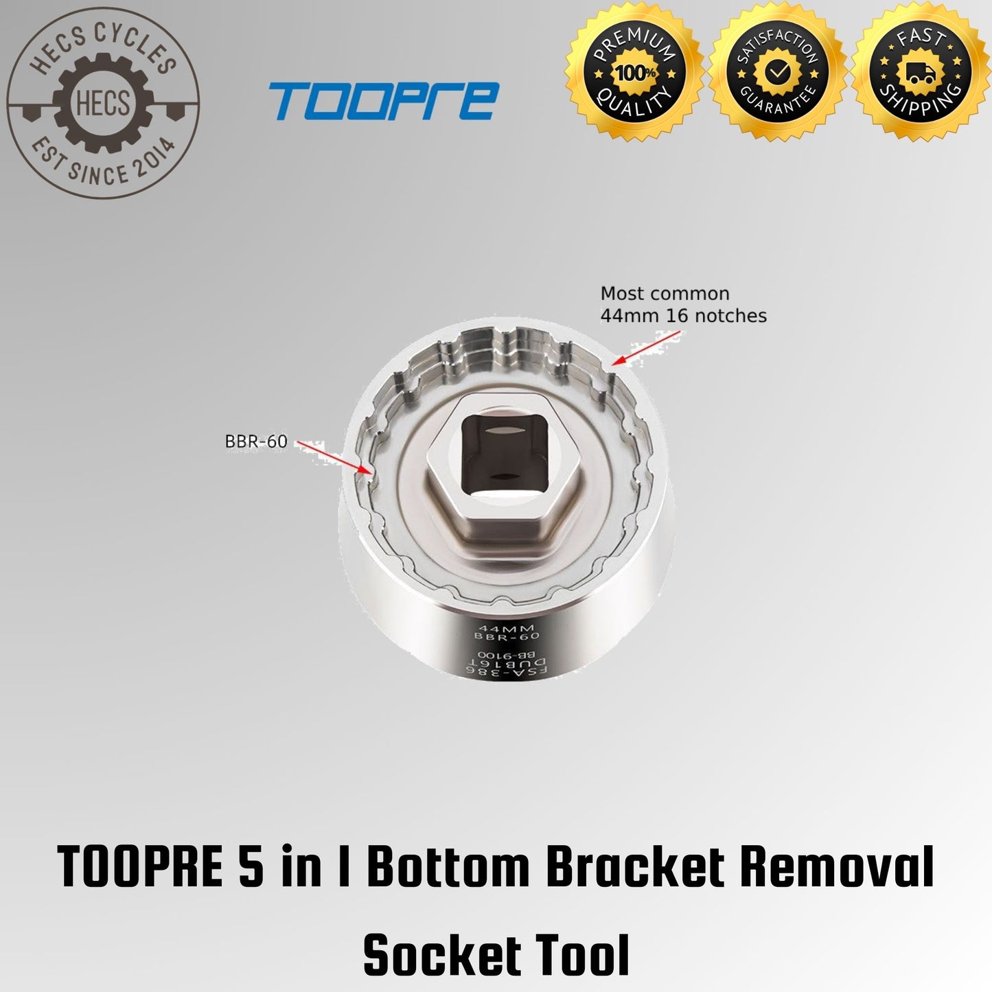 TOOPRE 5 in 1 Bottom Bracket Removal Socket Tool Socket