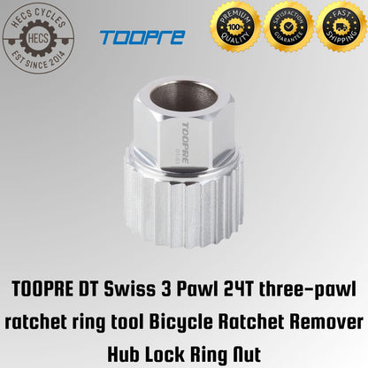 TOOPRE DT Swiss 3 Pawl 24T three-pawl ratchet ring tool Bicycle Ratchet Remover Hub Lock Ring Nut