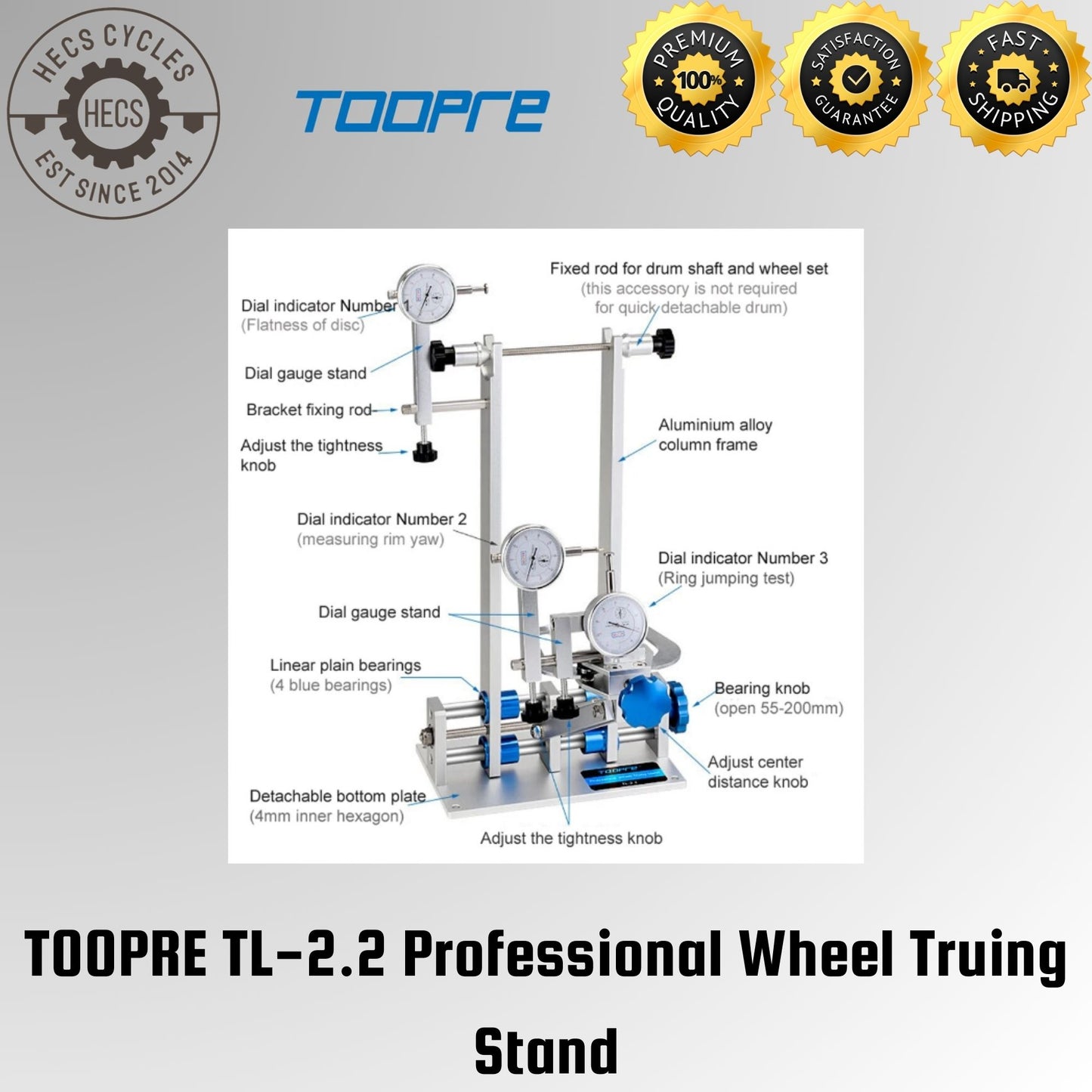 TOOPRE TL-2.2 Professional Wheel Truing Stand