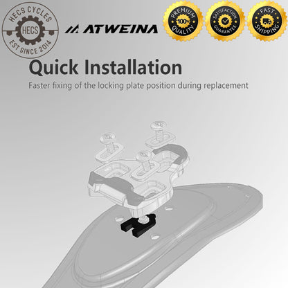 ATWEINA Road Bike Look KEO Pedal Cleats 0°/4.5°/9° Adjustable Float