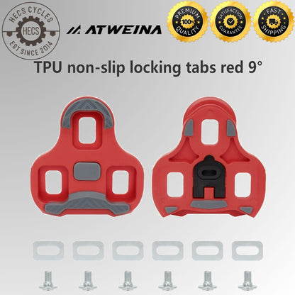ATWEINA Road Bike Look KEO Pedal Cleats 0°/4.5°/9° Adjustable Float