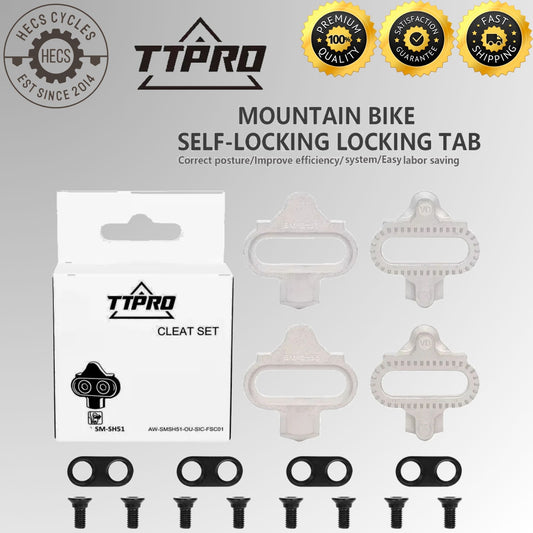 TTPRO SH51/SH56 SPD Pedal Cleats Set Single & Multi Release Mountain Bike Cleats Compatible with Shimano SPD Shoes
