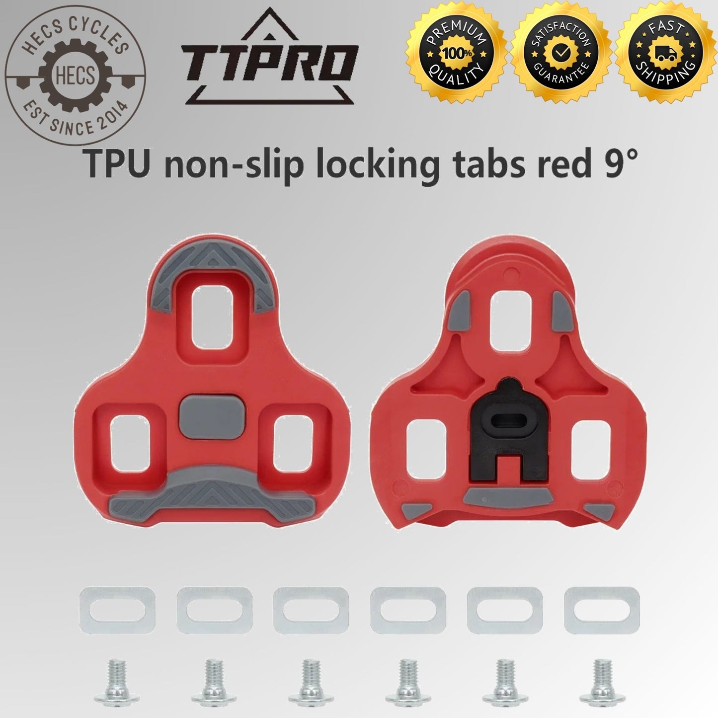 TTPRO Road Bike Look KEO Pedal Cleats 0°/4.5°/9° Adjustable Float