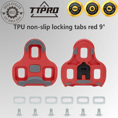 TTPRO Road Bike Look KEO Pedal Cleats 0°/4.5°/9° Adjustable Float