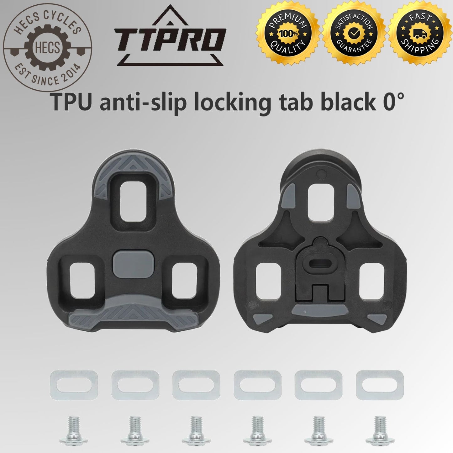 TTPRO Road Bike Look KEO Pedal Cleats 0°/4.5°/9° Adjustable Float