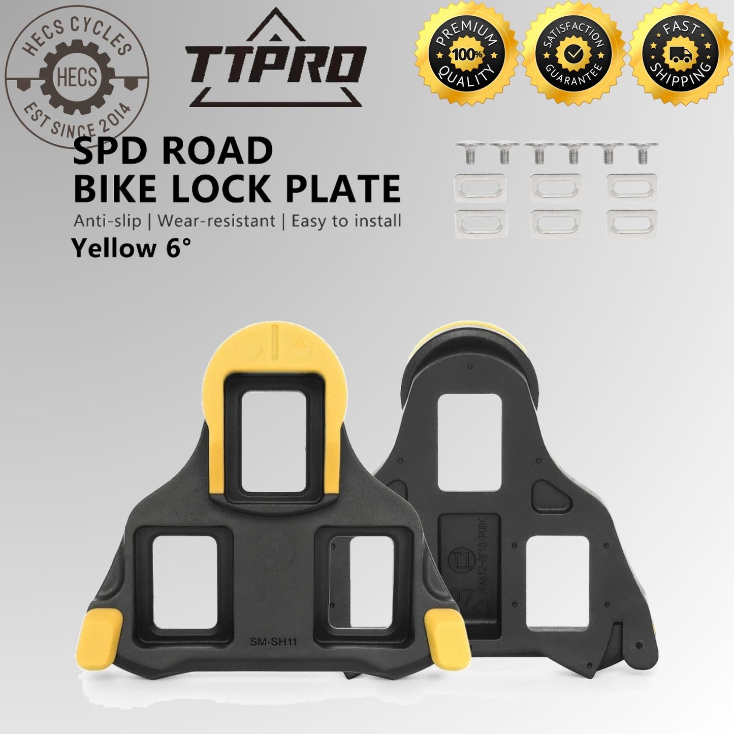 TTPRO SH10 SH11 12 SPD SL Cleats Set Road Bike Cleats Compatible with Shimano SPD SL Shoes