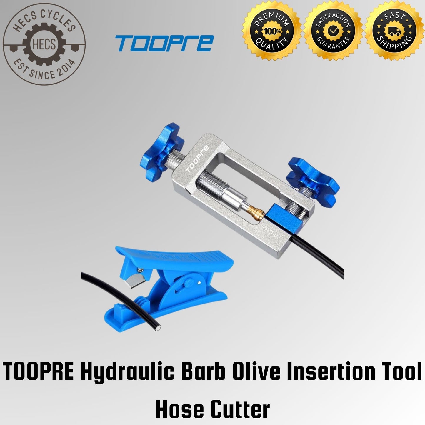 TOOPRE Hydraulic Barb Olive Insertion Tool Hose Cutter